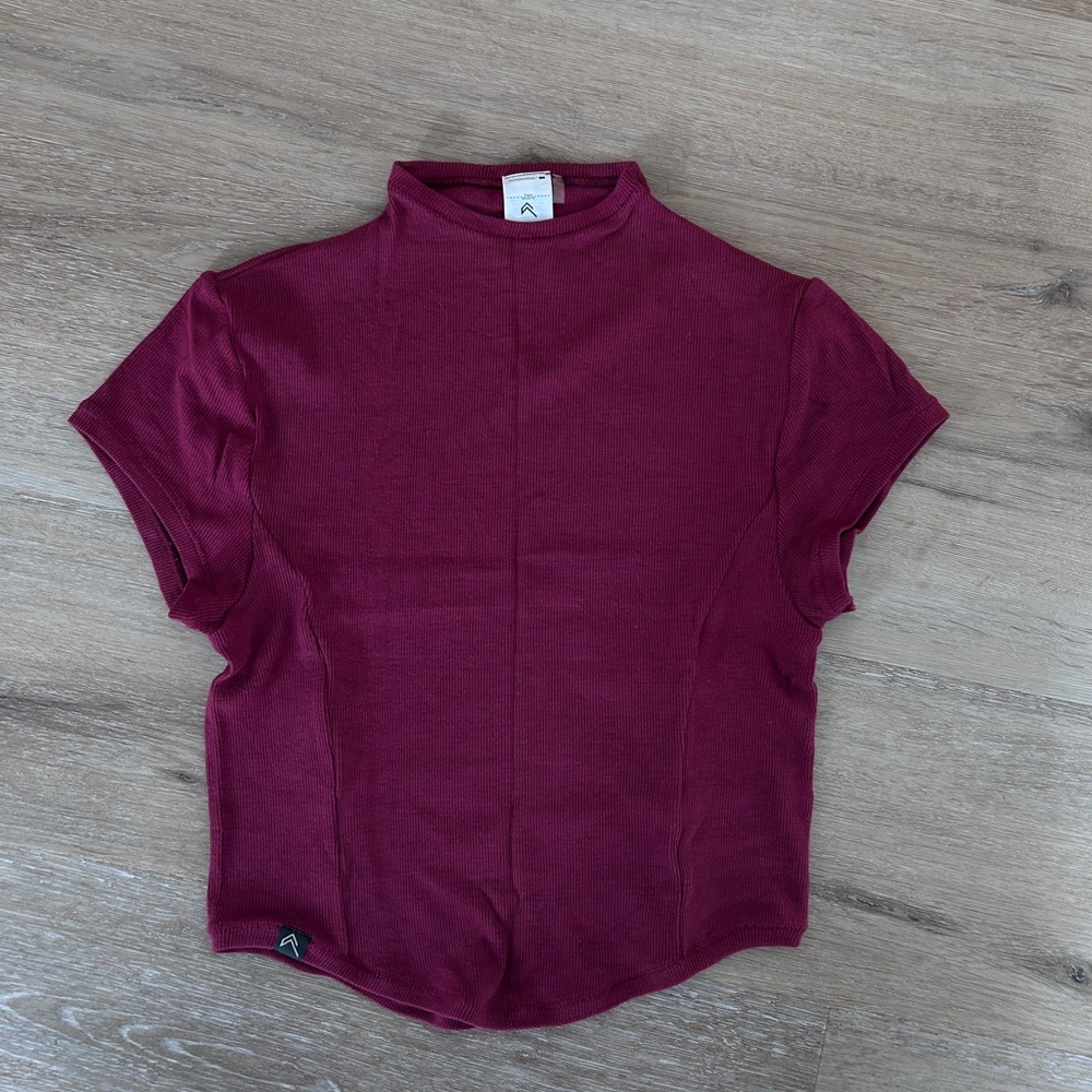 Oner Active mellow rib mid mock neck top